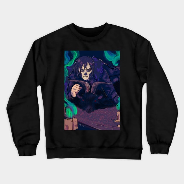 Kiss the Go Goat Crewneck Sweatshirt by Ryuzato